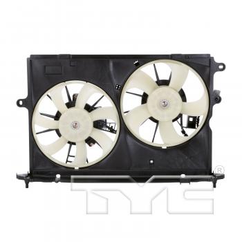 2010 Toyota Matrix Dual Radiator and Condenser Fan Assembly TYC 622170 image 1 of 4