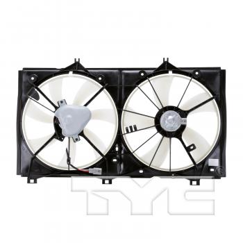 2009 Toyota Camry Dual Radiator and Condenser Fan Assembly TYC 622200 image 2 of 4