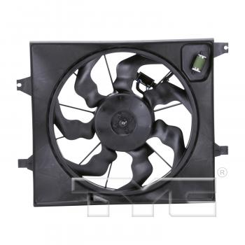 2010 Kia Soul Dual Radiator and Condenser Fan Assembly TYC 622240 image 1 of 3