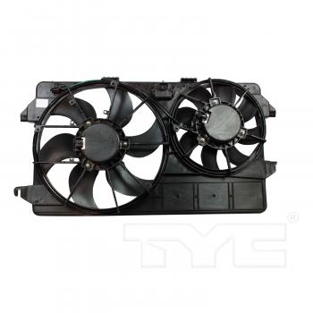 2013 Ford Transit Connect Dual Radiator and Condenser Fan Assembly TYC 622370 image 1 of 4