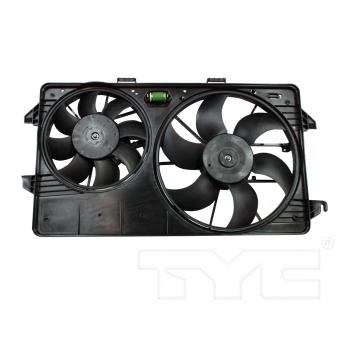 2013 Ford Transit Connect Dual Radiator and Condenser Fan Assembly TYC 622370 image 2 of 4