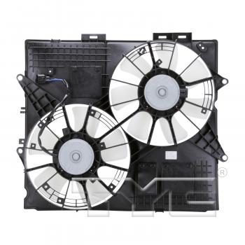 2008 Cadillac SRX Dual Radiator and Condenser Fan Assembly TYC 622530 image 2 of 4