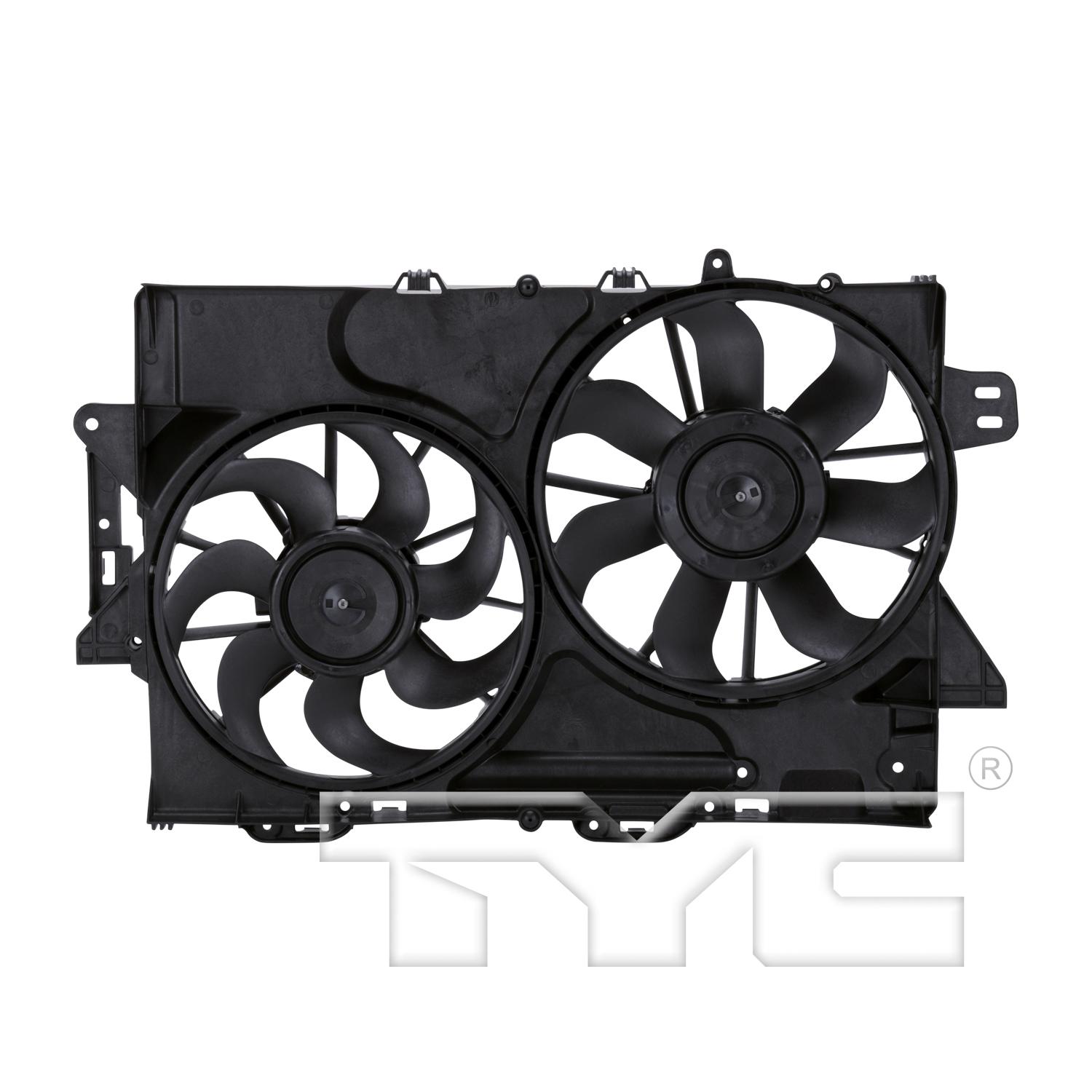 TYC 622610 Dual Radiator and Condenser Fan Assembly product image 1 of 4