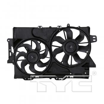 2009 Pontiac Torrent Dual Radiator and Condenser Fan Assembly TYC 622610 image 1 of 4