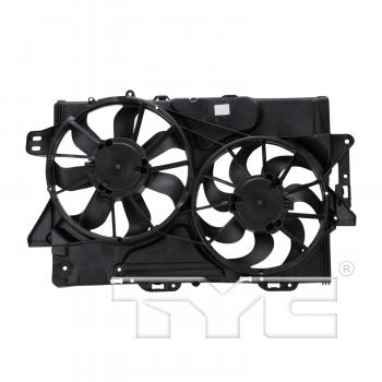 2009 Pontiac Torrent Dual Radiator and Condenser Fan Assembly TYC 622610 image 2 of 4