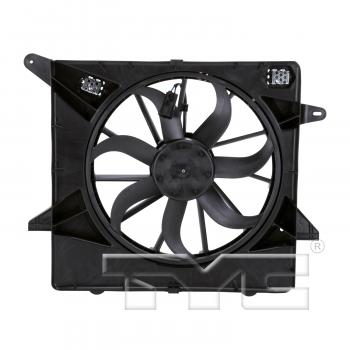 2013 Cadillac SRX Dual Radiator and Condenser Fan Assembly TYC 622650 image 1 of 4