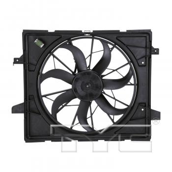 2013 Dodge Durango Dual Radiator and Condenser Fan Assembly TYC 622660 image 1 of 3