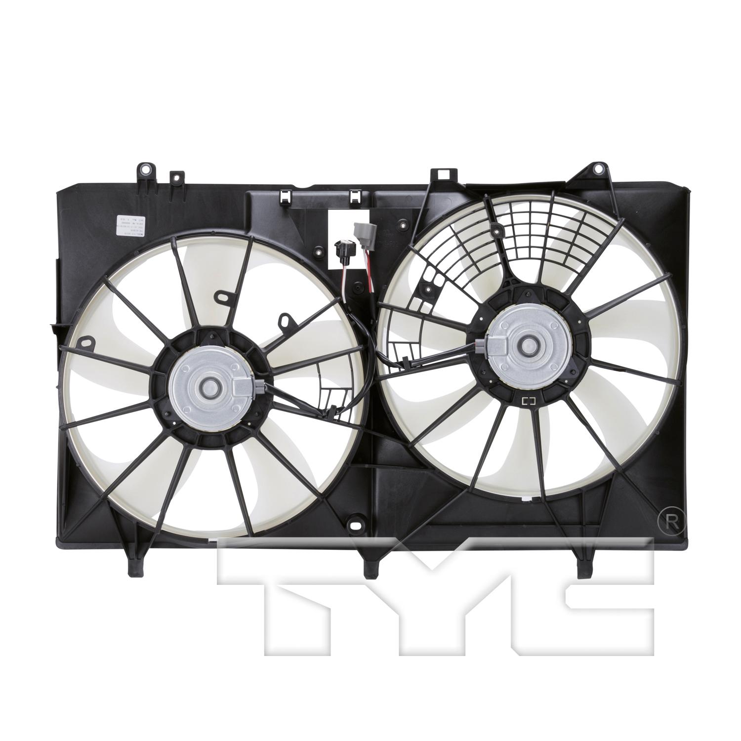 TYC 622670 Dual Radiator and Condenser Fan Assembly product image 2 of 3