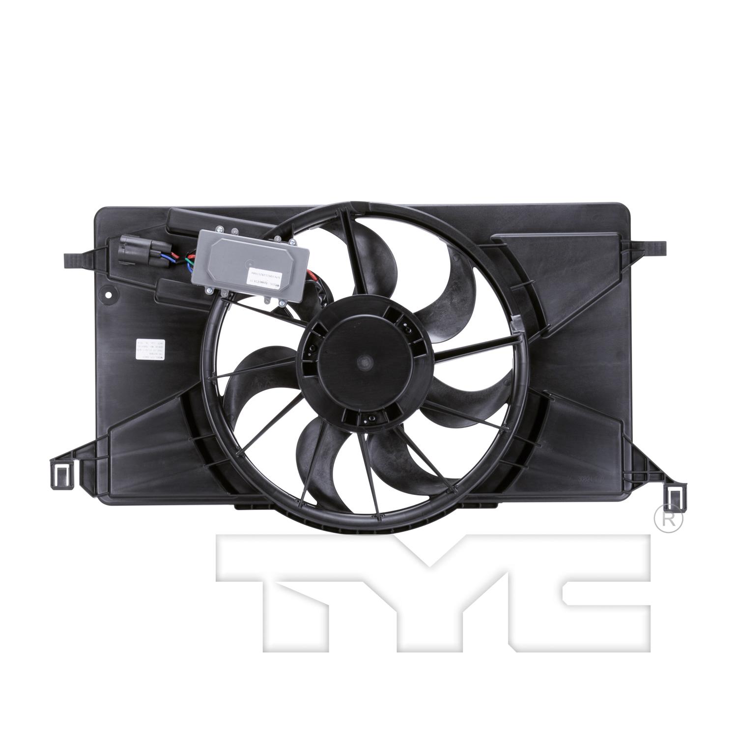 TYC 622800 Dual Radiator and Condenser Fan Assembly product image 2 of 4