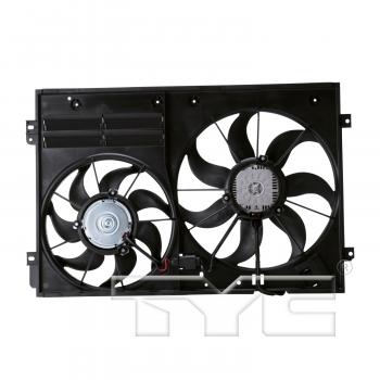 2013 Volkswagen Jetta Dual Radiator and Condenser Fan Assembly TYC 622830 image 1 of 4