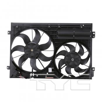2013 Volkswagen Jetta Dual Radiator and Condenser Fan Assembly TYC 622830 image 2 of 4