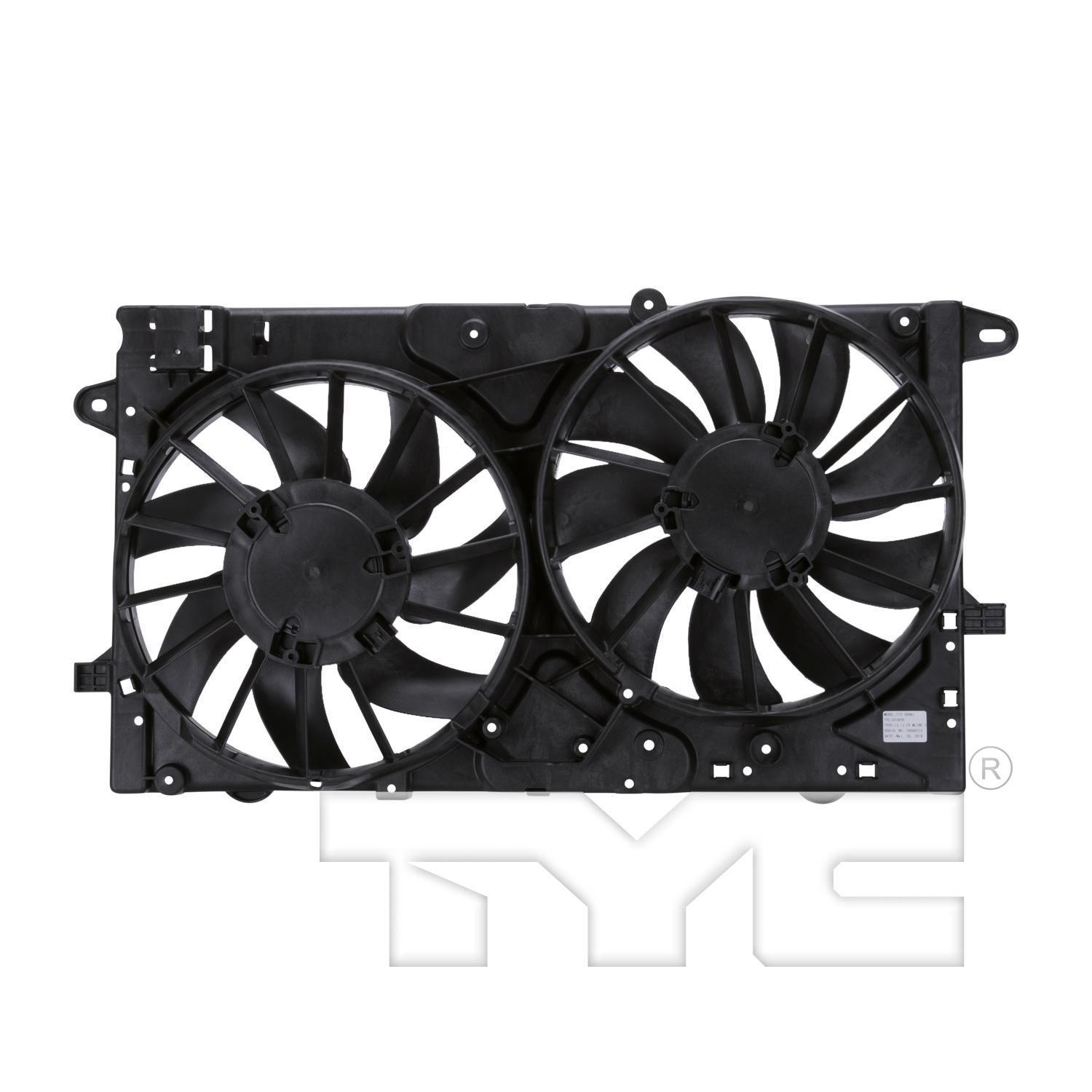 TYC 622850 - Dual Radiator and Condenser Fan Assembly TYC 622850 Dual Radiator and Condenser Fan Assembly product image 2 of 6