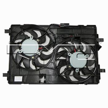 2009 Lincoln MKZ Dual Radiator and Condenser Fan Assembly TYC 623030 image 2 of 4
