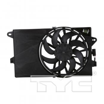 2015 Fiat 500 Dual Radiator and Condenser Fan Assembly TYC 623050 image 1 of 4