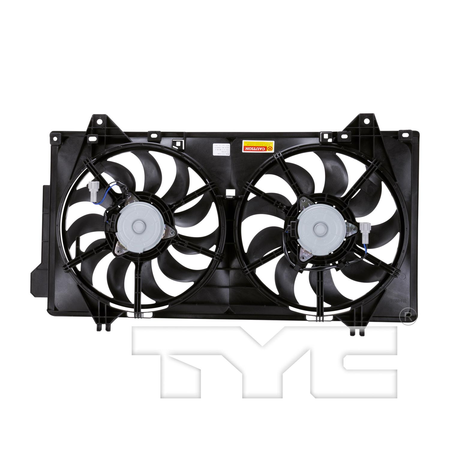 TYC 623260 Dual Radiator and Condenser Fan Assembly product image 2 of 6