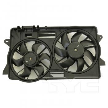 2016 Ford Mustang Dual Radiator and Condenser Fan Assembly TYC 623310 image 1 of 3