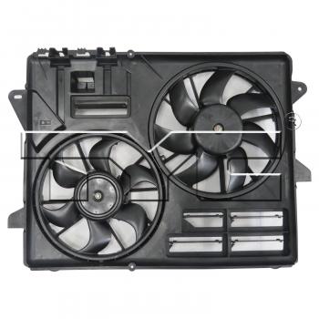 2016 Ford Mustang Dual Radiator and Condenser Fan Assembly TYC 623350 image 1 of 3