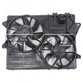 2016 Ford Mustang Dual Radiator and Condenser Fan Assembly TYC 623350 image 2 of 3