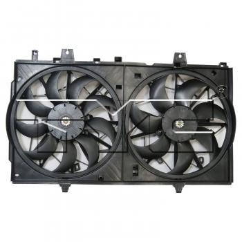 2014 Nissan Rogue Dual Radiator and Condenser Fan Assembly TYC 623400 image 1 of 2