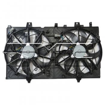 2014 Nissan Rogue Dual Radiator and Condenser Fan Assembly TYC 623400 image 2 of 2