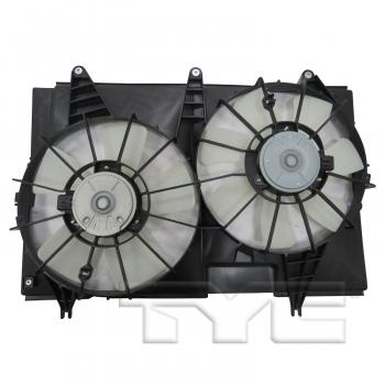 2007 Cadillac CTS Dual Radiator and Condenser Fan Assembly TYC 623460 image 2 of 3