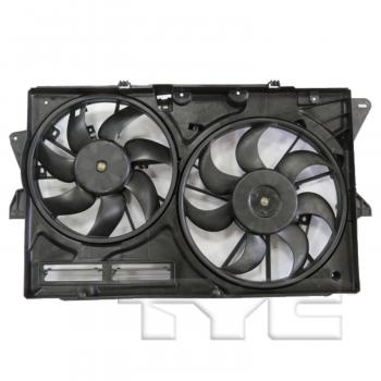 2013 Ford Police Interceptor Utility Dual Radiator and Condenser Fan Assembly TYC 623500 image 1 of 3