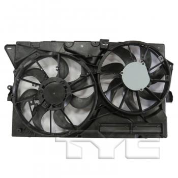 2013 Ford Police Interceptor Utility Dual Radiator and Condenser Fan Assembly TYC 623500 image 2 of 3