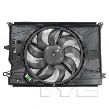 2018 Fiat 500X Dual Radiator and Condenser Fan Assembly TYC 623530 image 1 of 4