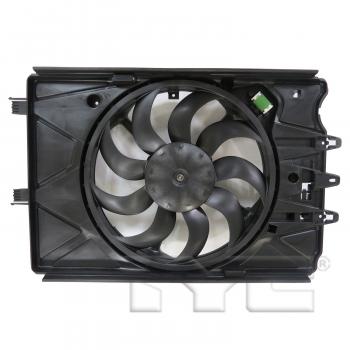 2020 Fiat 500L Dual Radiator and Condenser Fan Assembly TYC 623560 image 1 of 3