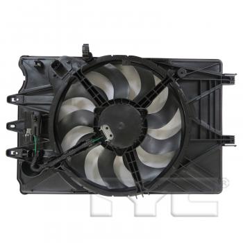 2020 Fiat 500L Dual Radiator and Condenser Fan Assembly TYC 623560 image 2 of 3