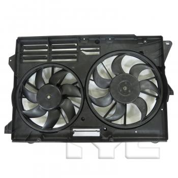 2017 Ford Police Interceptor Utility Dual Radiator and Condenser Fan Assembly TYC 623570 image 1 of 3