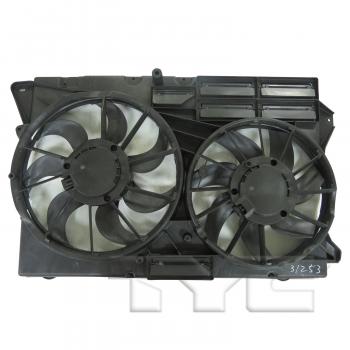 2017 Ford Police Interceptor Utility Dual Radiator and Condenser Fan Assembly TYC 623570 image 2 of 3