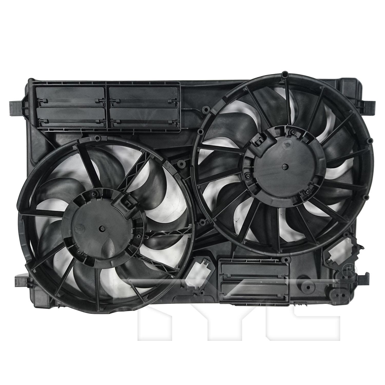 TYC 623800 Dual Radiator and Condenser Fan Assembly product image 2 of 3