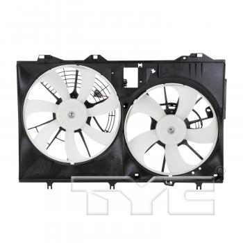 2017 Toyota Sienna Dual Radiator and Condenser Fan Assembly TYC 623940 image 1 of 4