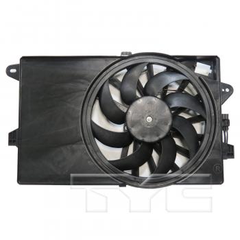 2015 Fiat 500 Dual Radiator and Condenser Fan Assembly TYC 624010 image 1 of 3
