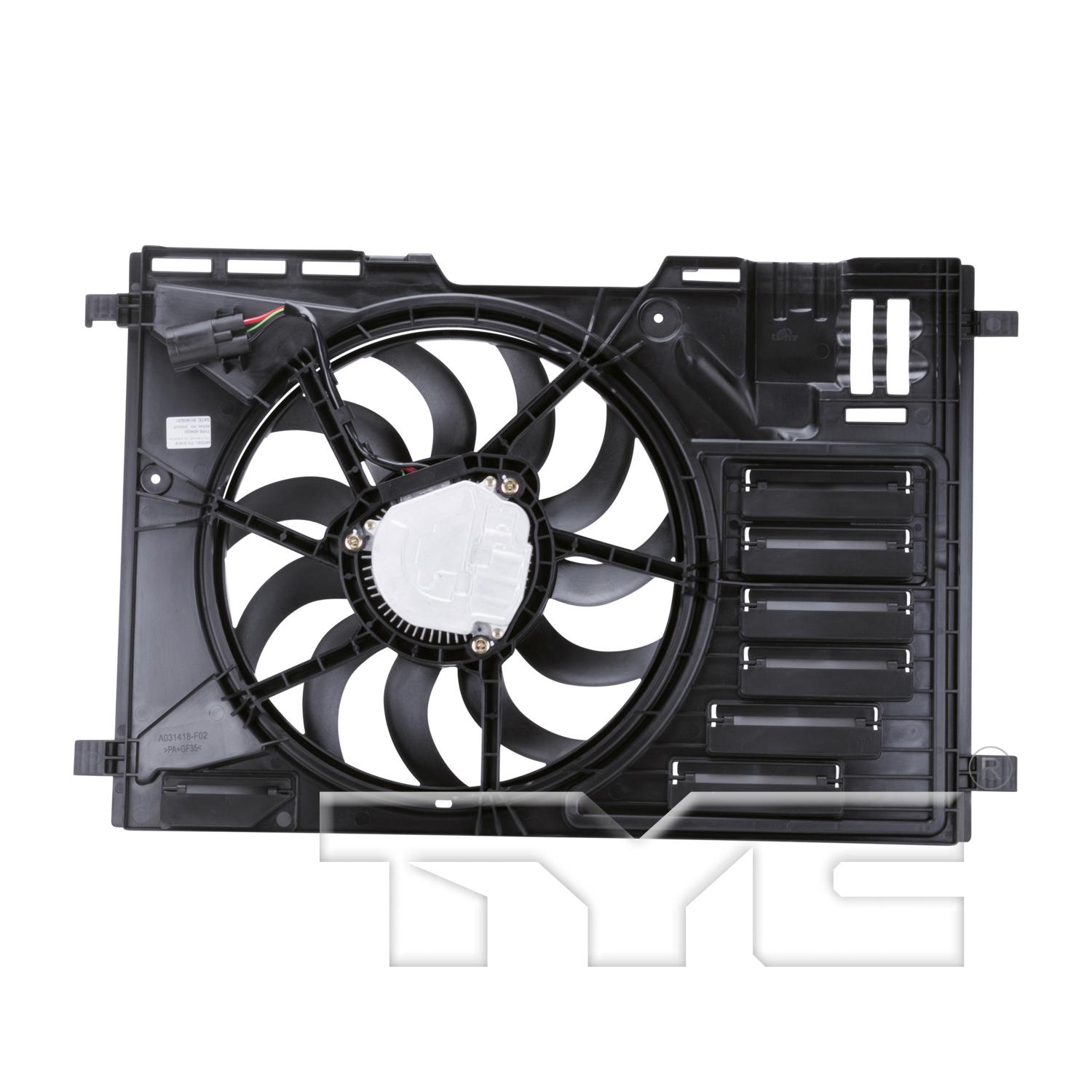 TYC 624020 Dual Radiator and Condenser Fan Assembly product image 2 of 3