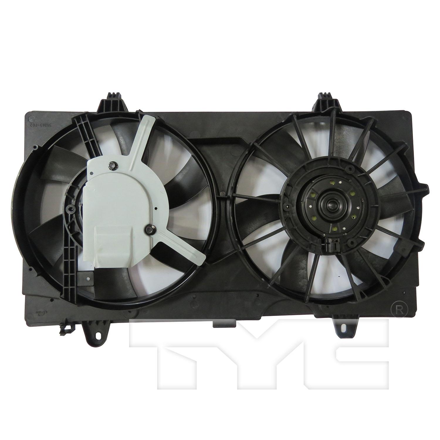 TYC 624070 Dual Radiator and Condenser Fan Assembly product image 1 of 3