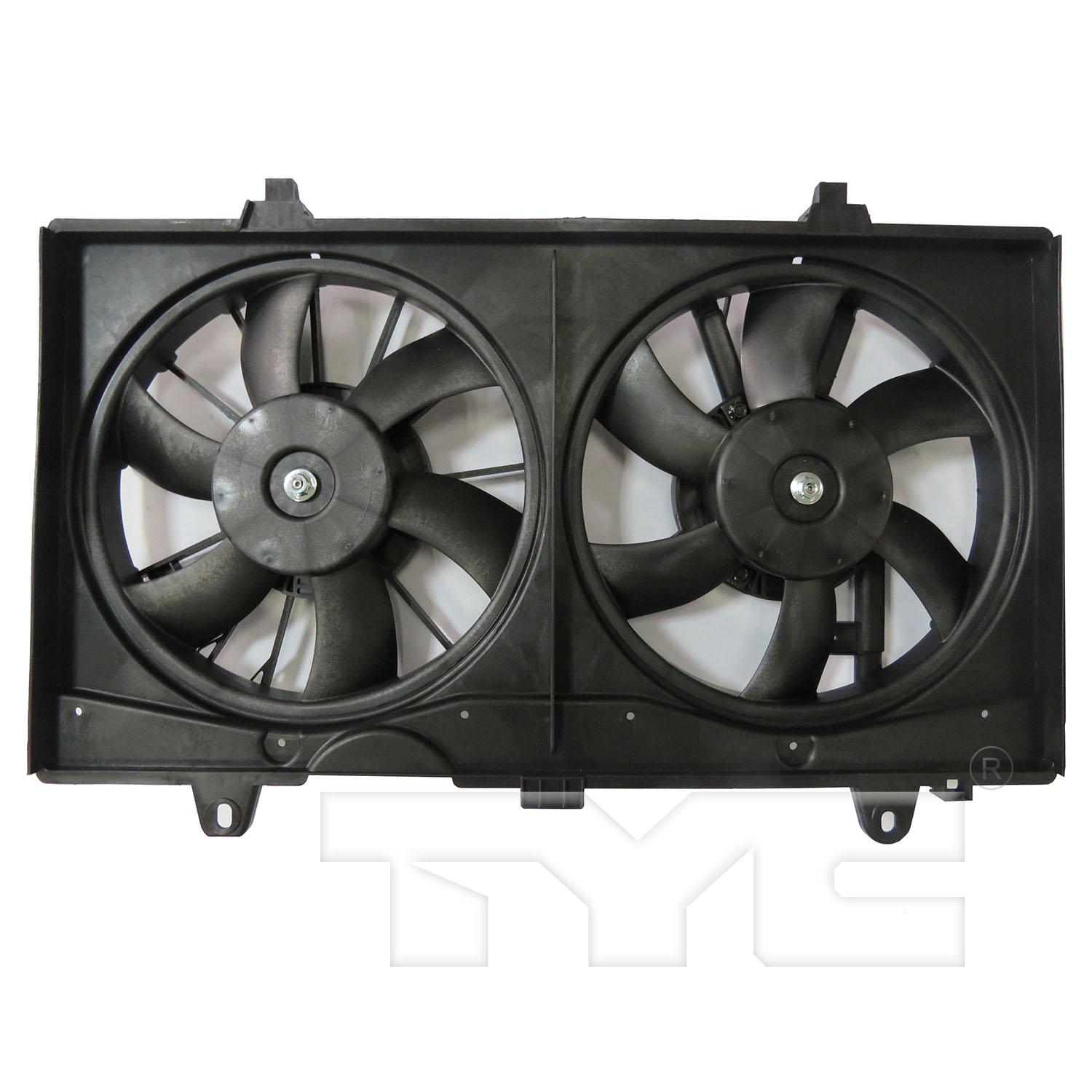TYC 624070 Dual Radiator and Condenser Fan Assembly product image 2 of 3