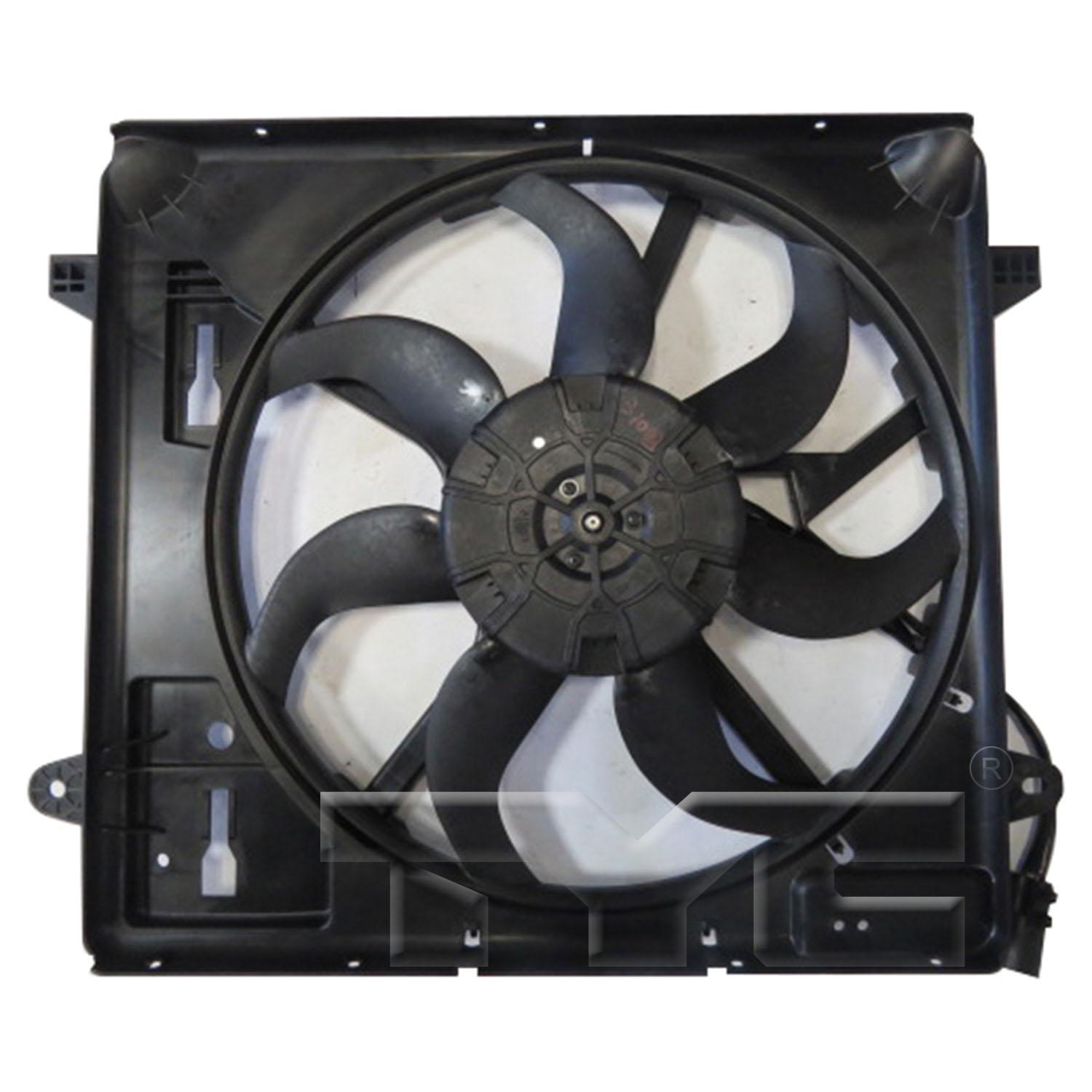 TYC 624080 Dual Radiator and Condenser Fan Assembly product image 1 of 3