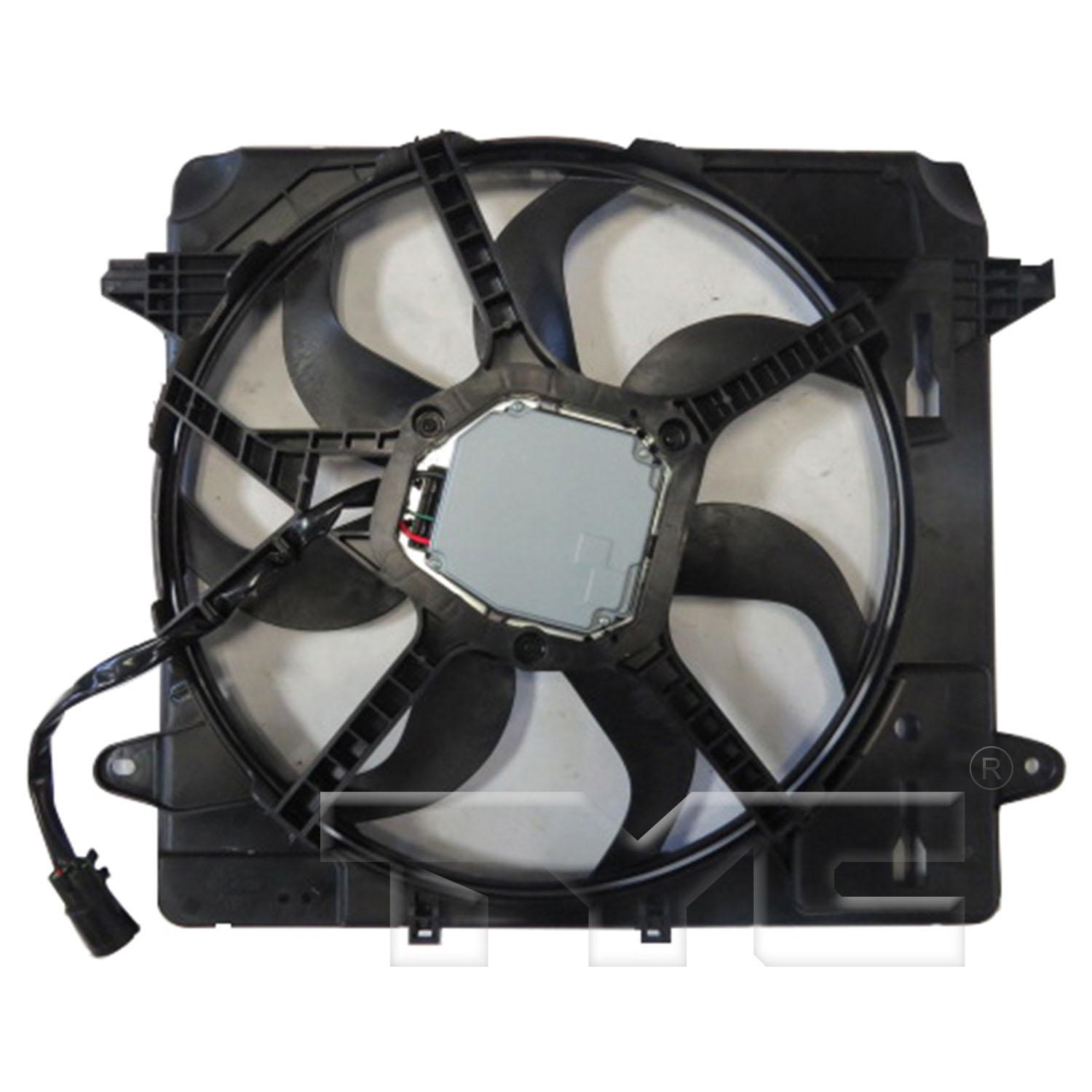 TYC 624080 Dual Radiator and Condenser Fan Assembly product image 2 of 3
