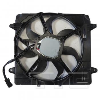 2015 Jeep Wrangler Dual Radiator and Condenser Fan Assembly TYC 624080 image 2 of 3