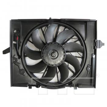 2008 BMW 528xi Dual Radiator and Condenser Fan Assembly TYC 624290 image 1 of 3