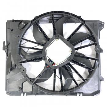 2011 BMW 328i Dual Radiator and Condenser Fan Assembly TYC 624390 image 2 of 3