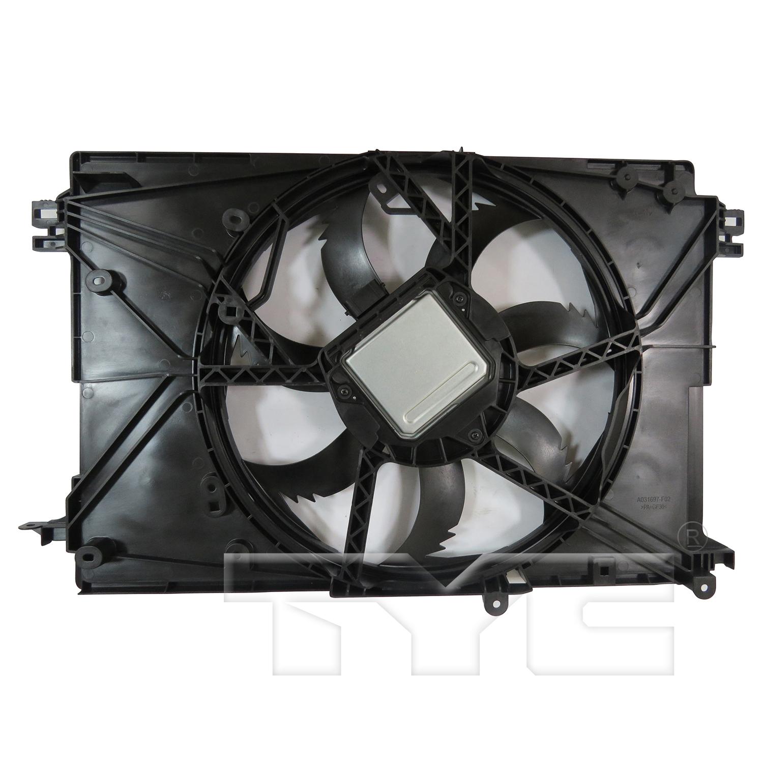 TYC 624450 Dual Radiator and Condenser Fan Assembly product image 2 of 3