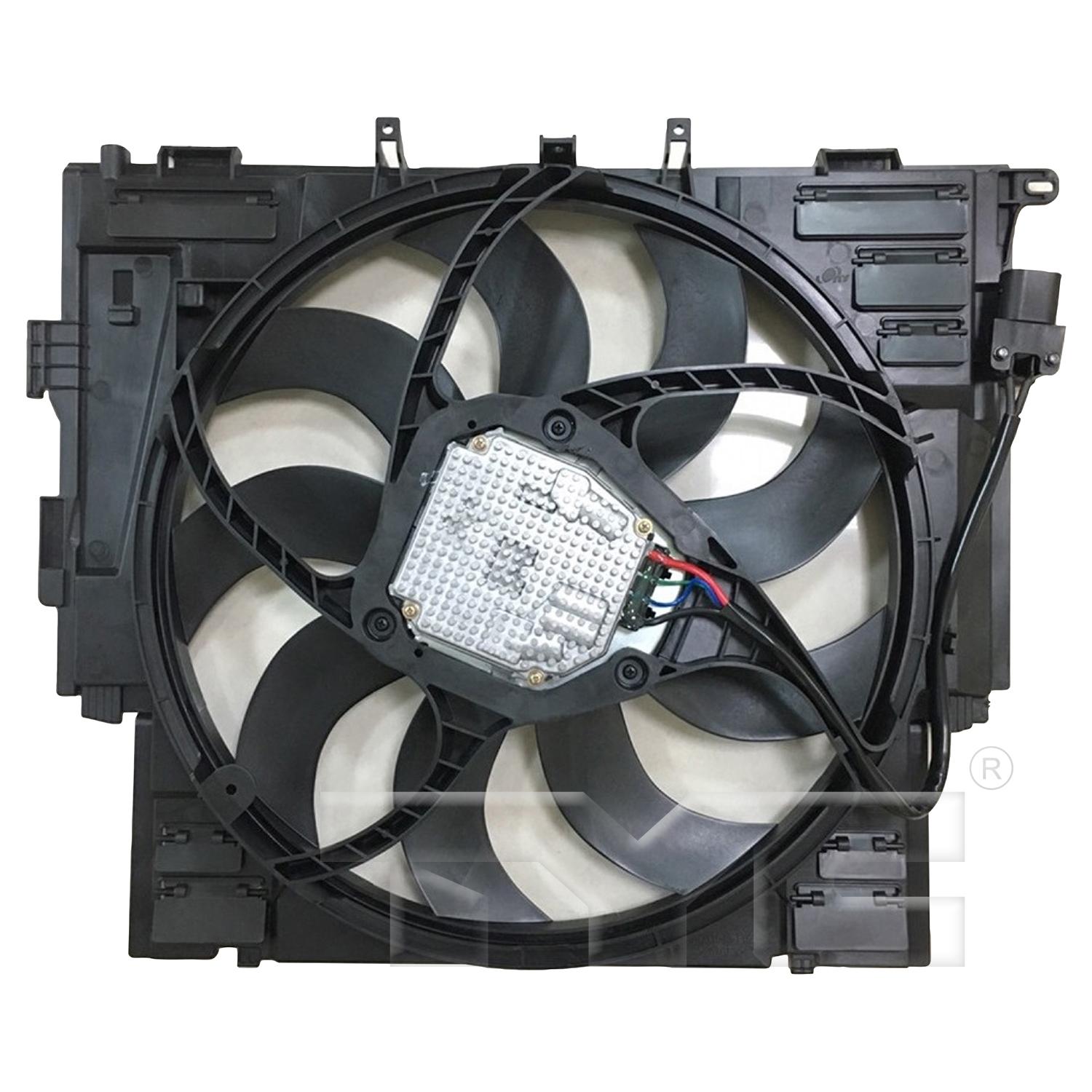 TYC 624460 Dual Radiator and Condenser Fan Assembly product image 2 of 3