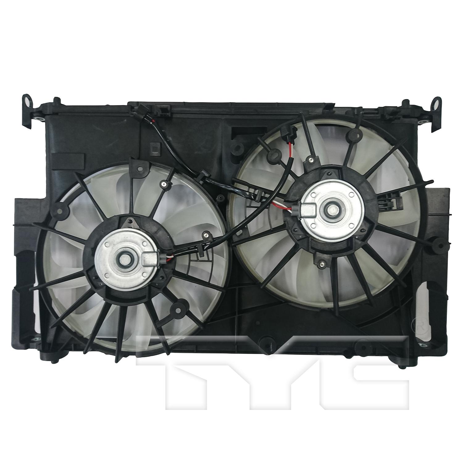 TYC 624490 Dual Radiator and Condenser Fan Assembly product image 2 of 3