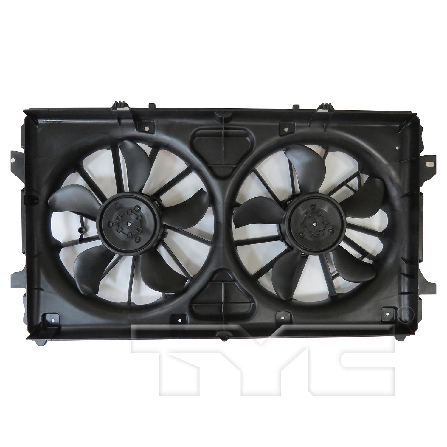 TYC 624580 Dual Radiator and Condenser Fan Assembly product image 2 of 3