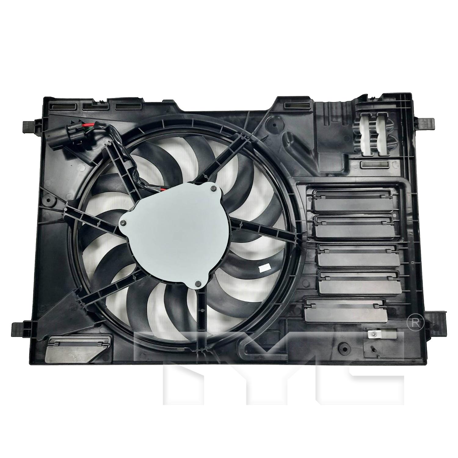 TYC 624810 Dual Radiator and Condenser Fan Assembly product image 2 of 3