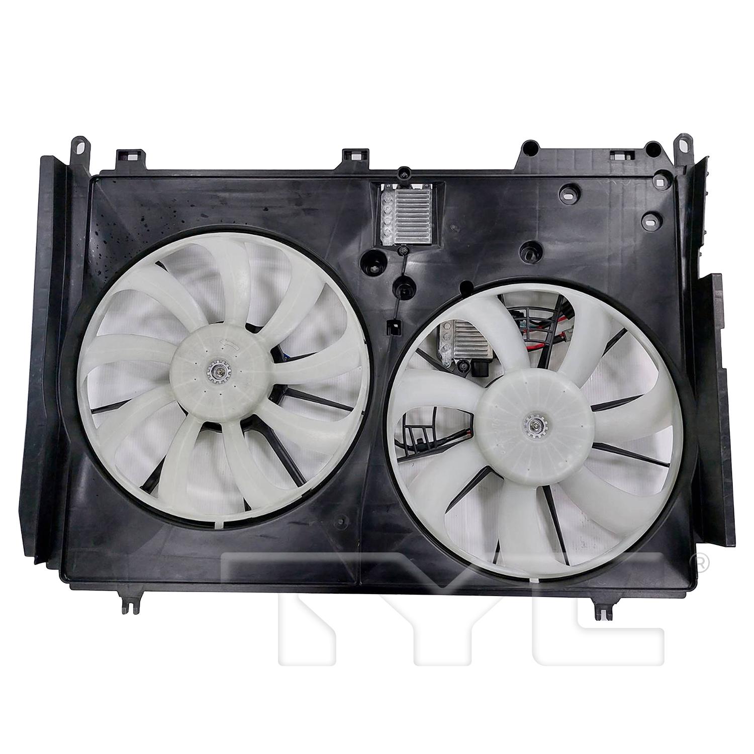 TYC 625040 Dual Radiator and Condenser Fan Assembly product image 1 of 4