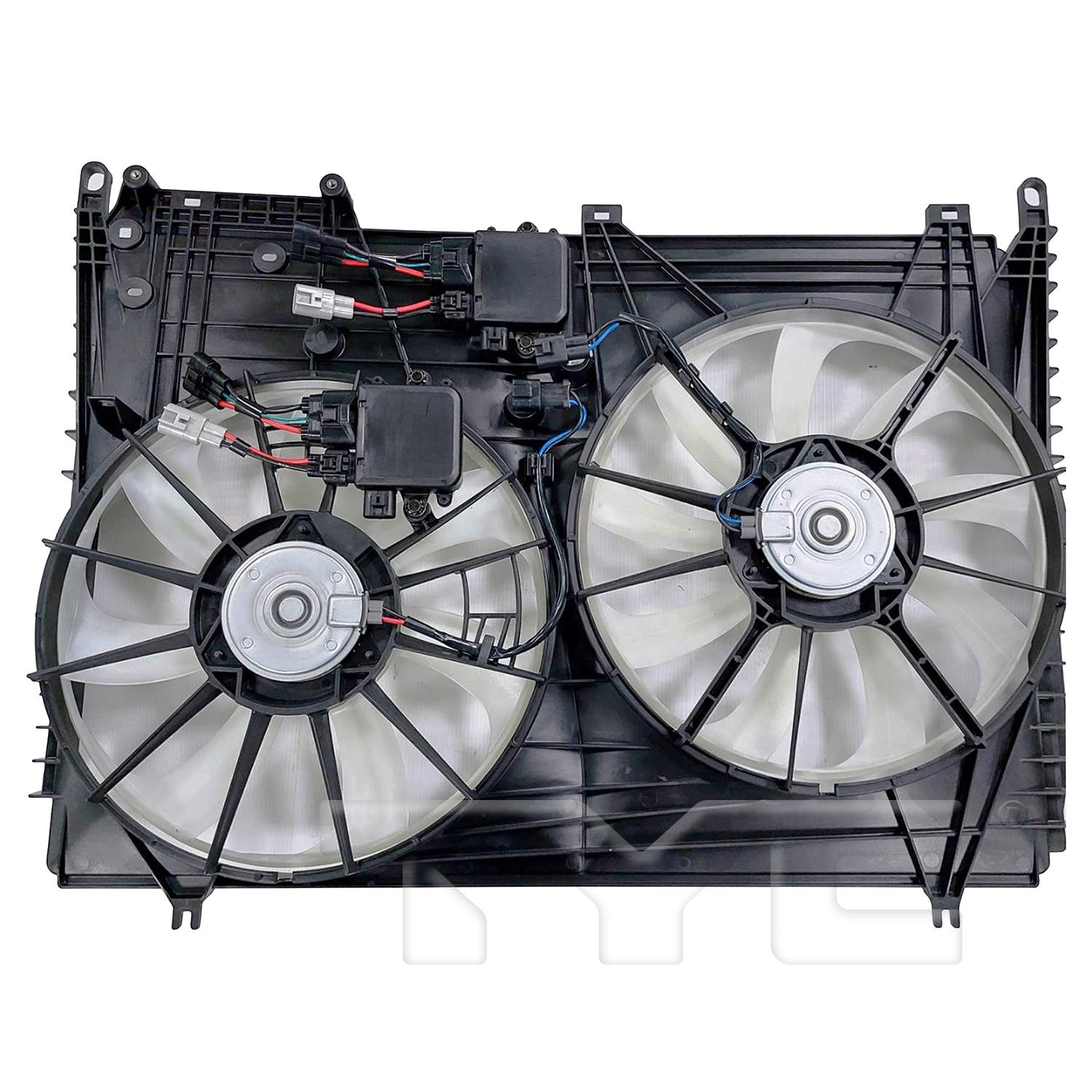 TYC 625040 Dual Radiator and Condenser Fan Assembly product image 2 of 4